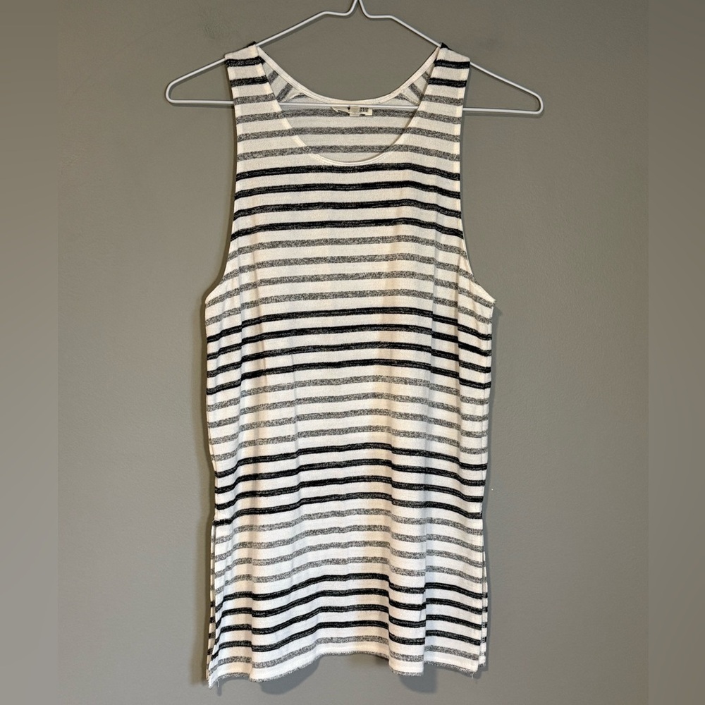 Wilfred Black and White Striped Tank Top Size XS